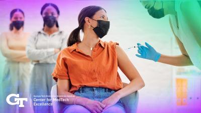 Doctor giving a vaccine shot