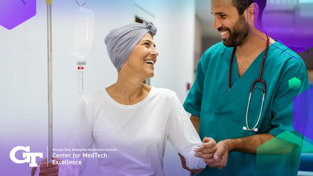 cancer patient and doctor